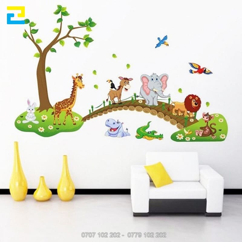 Mau Decal Dan Tuong Mam Non Con Vat