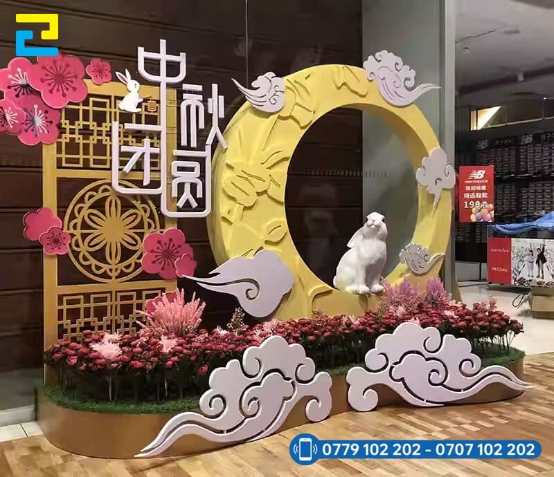 Trang Tri San Khau Trung Thu Mo Hinh 3d