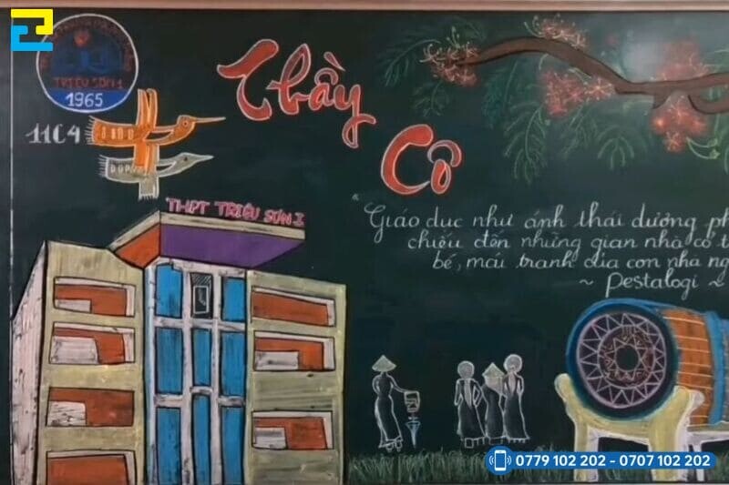 Mau 4 Trang Tri Bang Lop Hoc 20 11