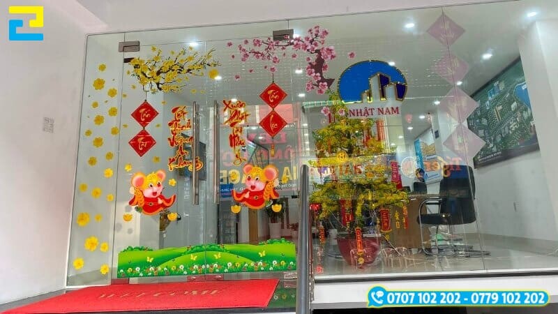 Decal Trang Tri Van Phong Tet 2