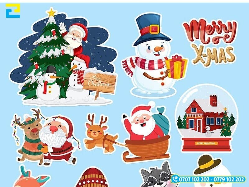 Mau 3 Sticker Noel Giang Sinh