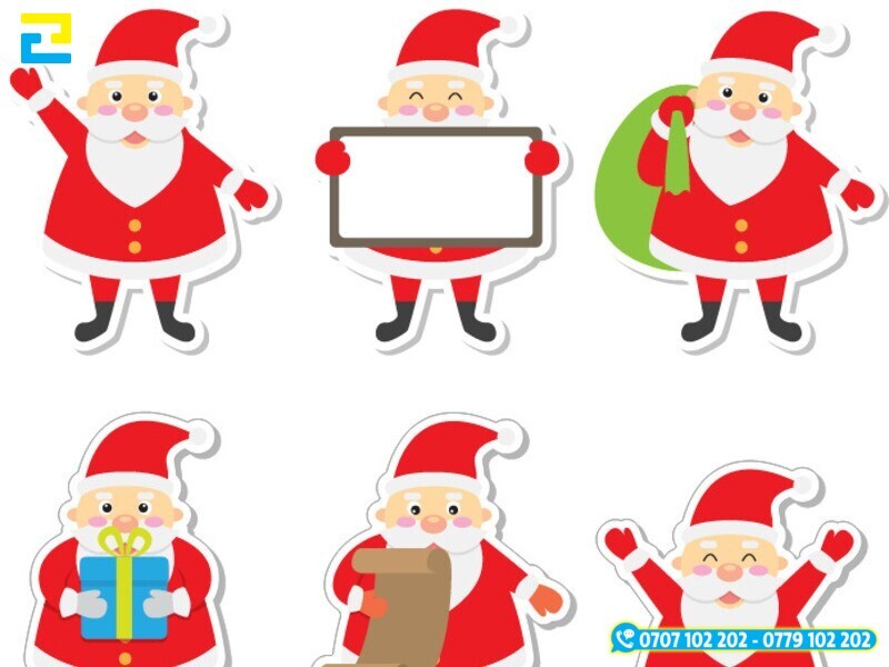 Mau 5 Sticker Noel Giang Sinh