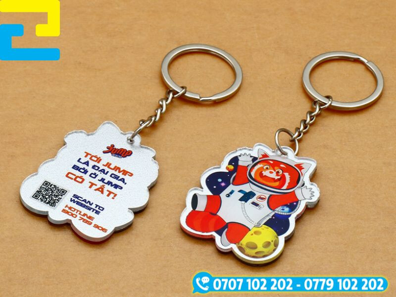 In mica móc khoá ứng dụng công nghệ in UV