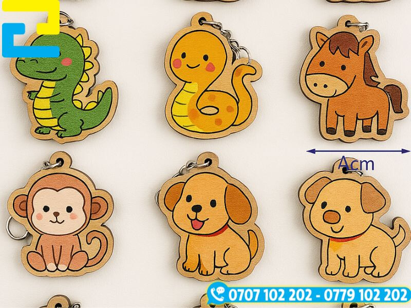 Móc khóa 12 con giáp thiết kế đa dạng