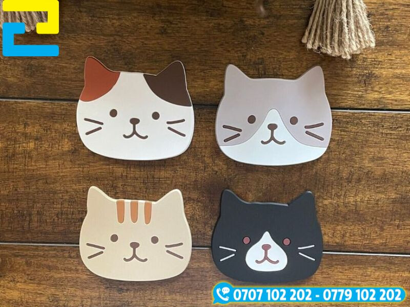 Moc Khoa Con Meo Chat Lieu Go