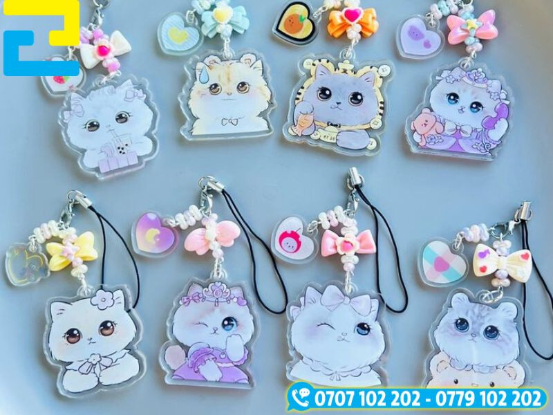 Moc Khoa Con Meo In UV