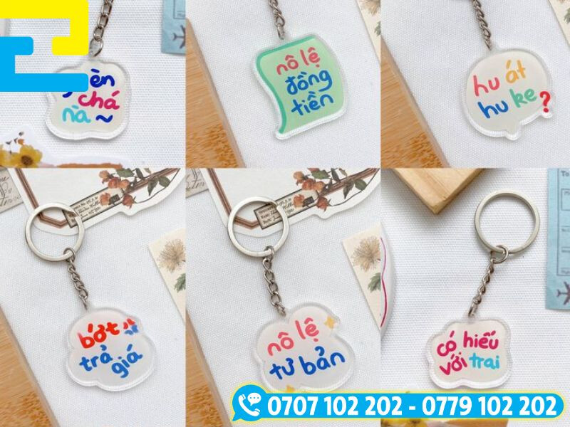 Móc khóa in uv theo trend