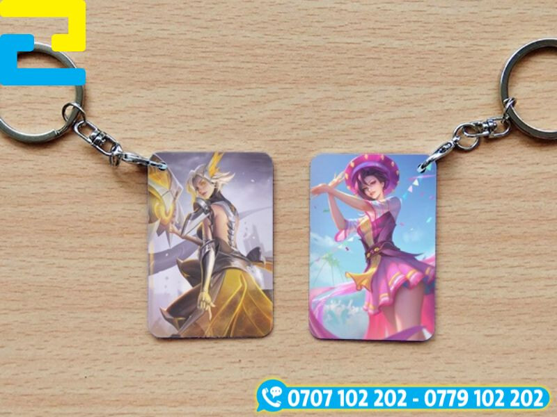 Móc khóa liên quân in màu sắc đẹp mắt