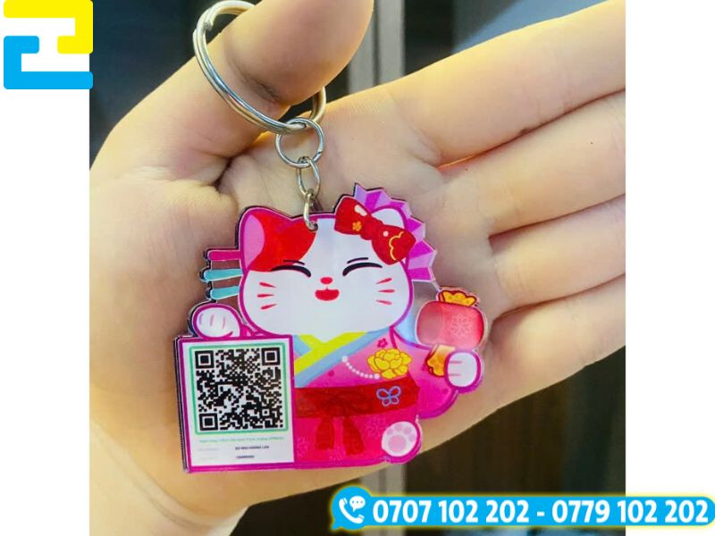 In móc khóa bằng công nghệ UV