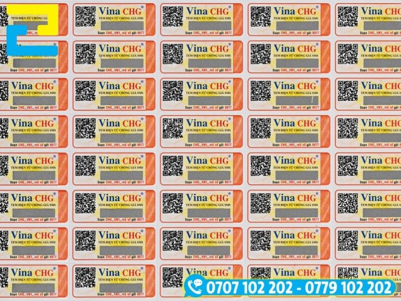 In tem chống hàng giả, hàng nhái bằng phương pháp in decal màu.