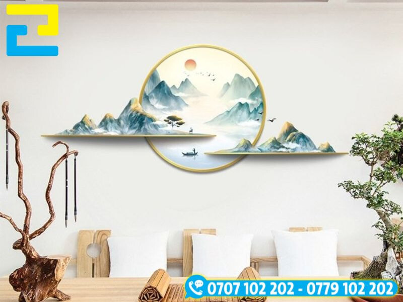 In decal dán tường phong cách hiện đại, mới mẻ