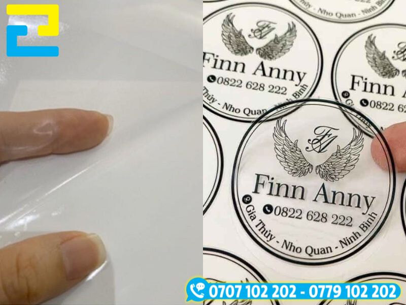 In decal tem nhãn giá rẻ trên chất liệu decal trong suốt