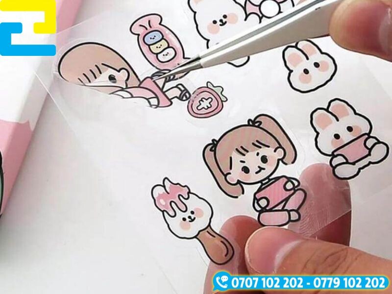 Sticker nhựa trong 