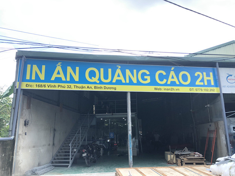 Xưởng in của Công Ty In Ấn Quảng Cáo 2H
