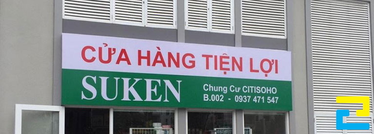 Bảng Quảng Cáo In Bạt Cho Cửa Hàng Tiện Lợi Suken