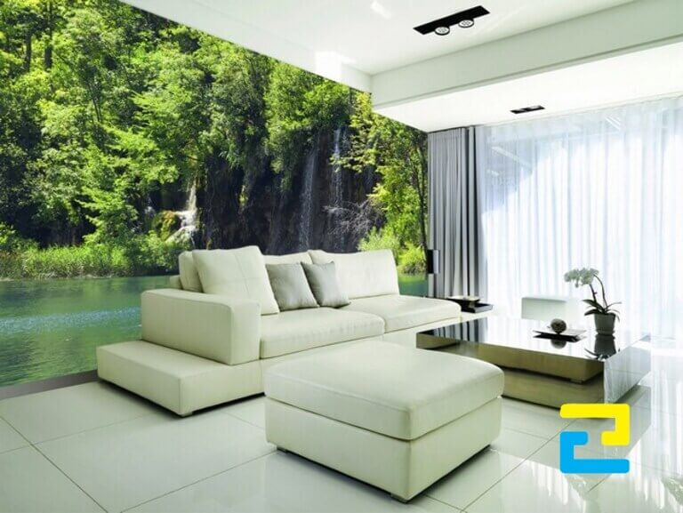 Giay dan tuong phong khach