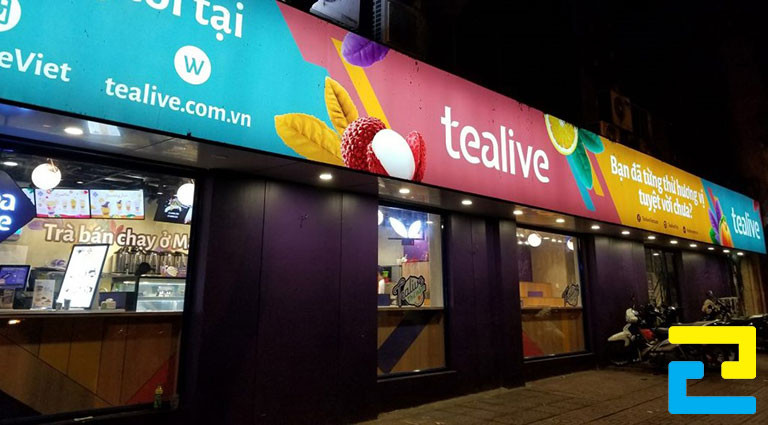Mẫu Biển Quảng Cáo Cho Quán Trà Sữa Tealive