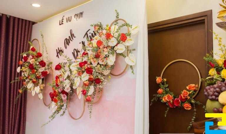 Các mẫu backdrop check in đẹp cho tiệc cưới