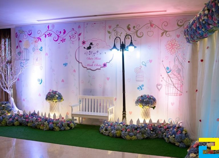 Backdrop in trên chất liệu PP