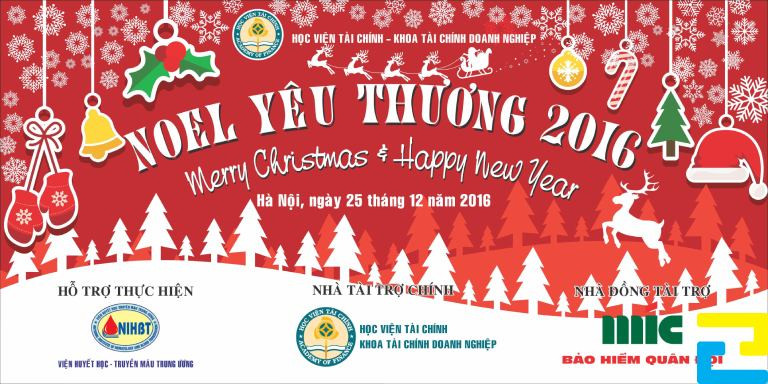 Mẫu thiết kế băng rôn noel đẹp