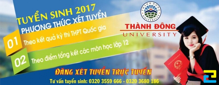 Mẫu băng rôn thông báo tuyển sinh trường đại học Thành Đông