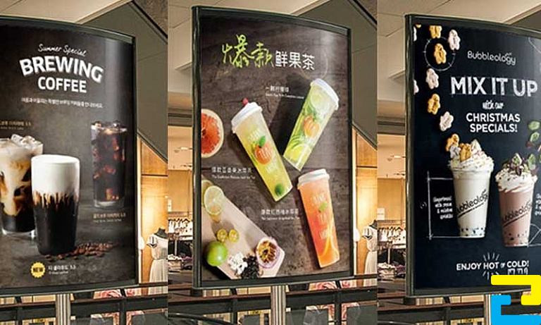 In standee trà sữa là gì?