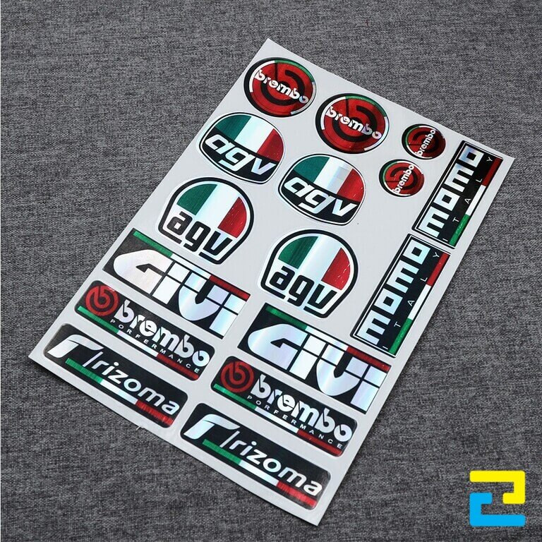 Mẫu in đề can crom nhãn dán logo