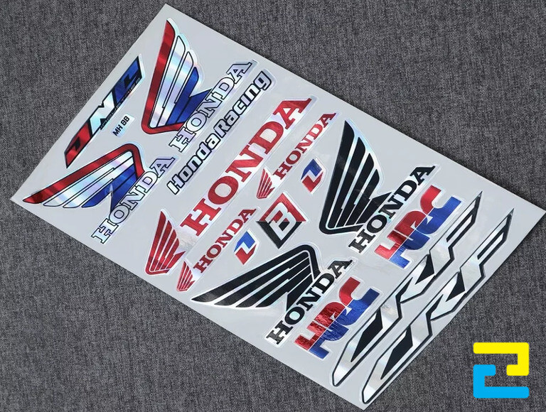 Mẫu in đề can nhãn dán thương hiệu Honda