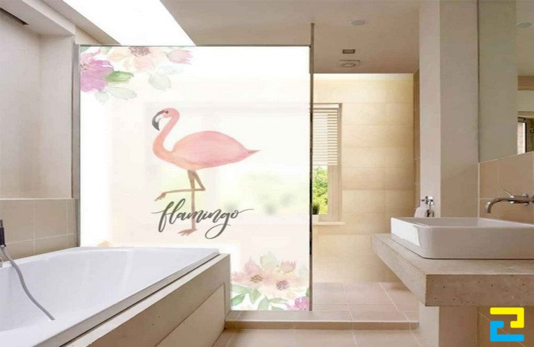 Mẫu in chim hồng hạc độc đáo