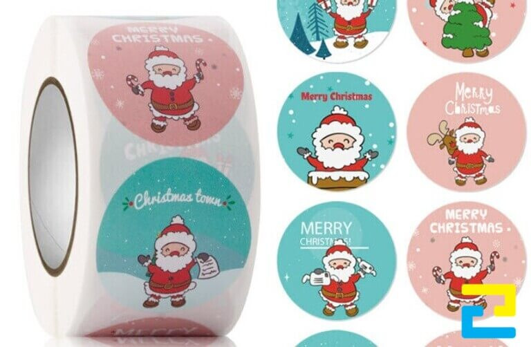 In Decal giấy làm tem, nhãn sự kiện giáng sinh