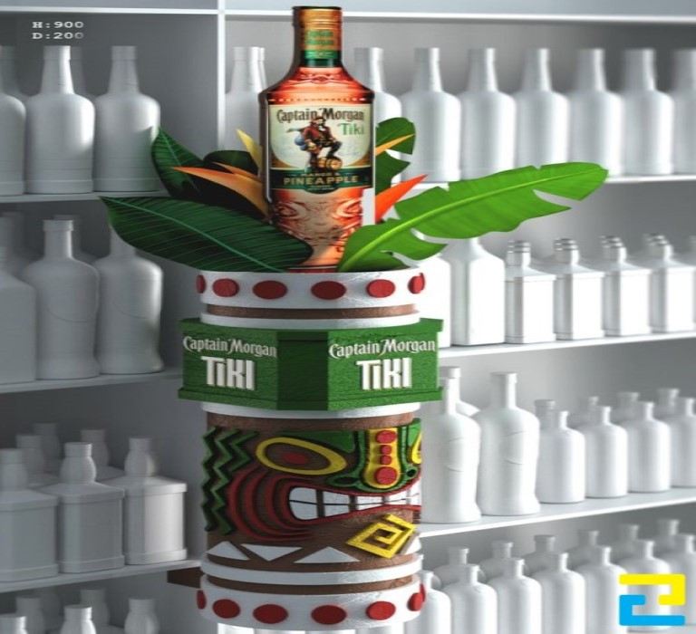 Mẫu in ấn Divider nước giải khát với các họa tiết kèm theo thể hiện được thương hiệu sản phẩm