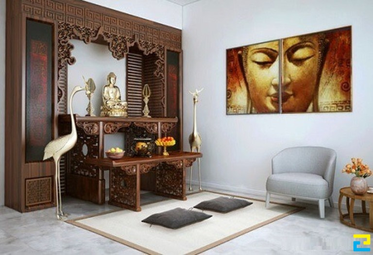 Bạn cũng có thể tham khảo các loại gạch in tôn giáo để ốp tại phòng thờ tăng thêm sự trang nghiêm và thể hiện lòng thành kính của mình