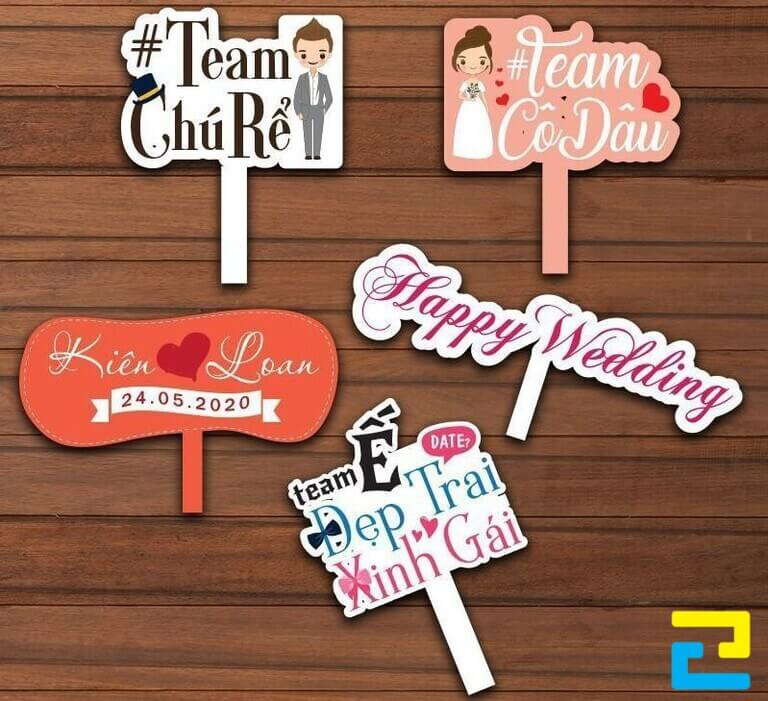 Mẫu Hashtag team cô dâu, team chú rể đáng yêu