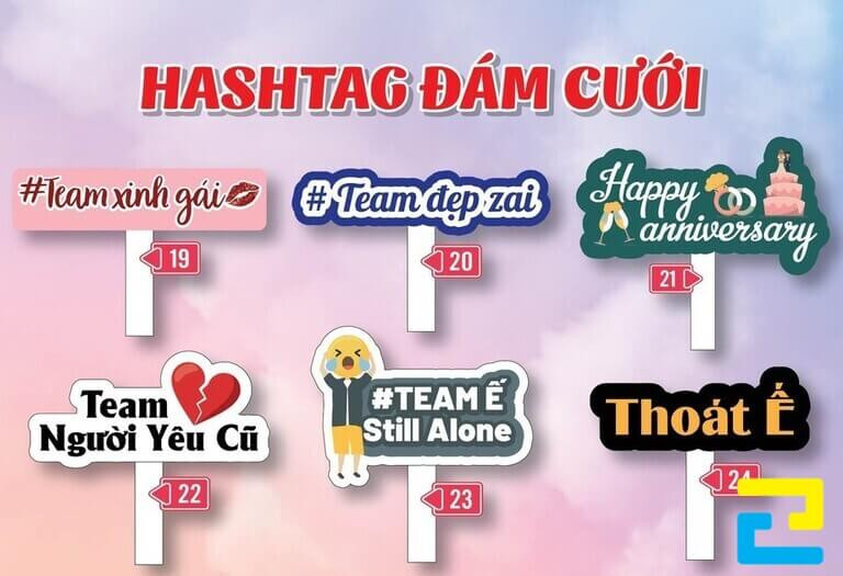 Mẫu bảng cầm tay ngày cưới theo team chụp hình cực chất