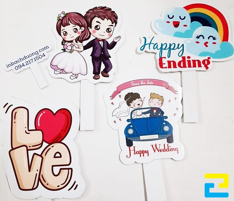 Hashtag hình cưới chi bi dễ thương, đáng yêu