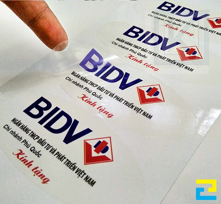 Mẫu in decal cán bóng - cán mờ