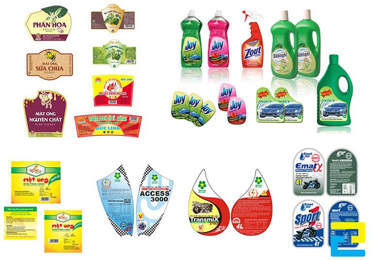 Mẫu in decal cán bóng - cán mờ