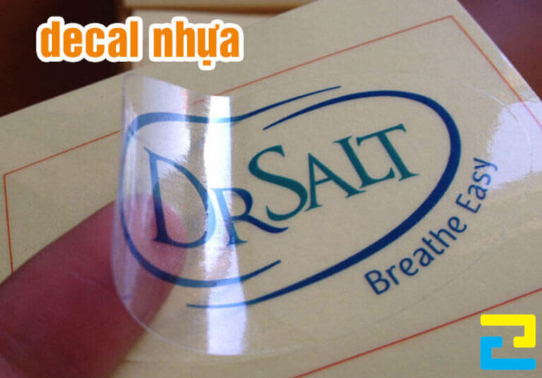 Decal nhựa trong được sử dụng rất nhiều để in logo công ty