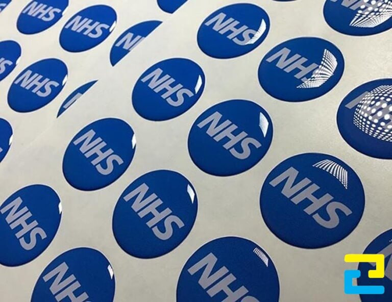 Mẫu in decal logo nổi công ty NHS