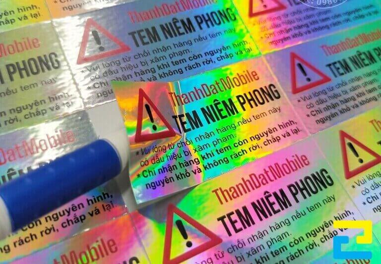 Mẫu in làm tem niêm phong dạng vuông