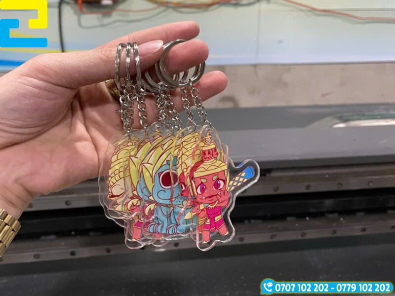 Móc khoá dễ thương chất liệu mica