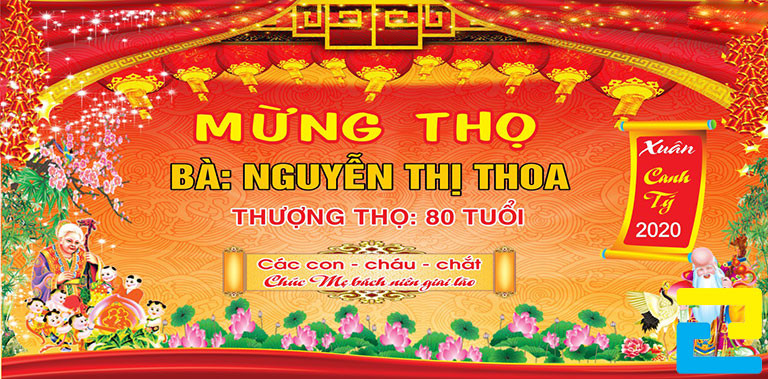 In Phông Bạt Mừng Thọ Chất Lượng