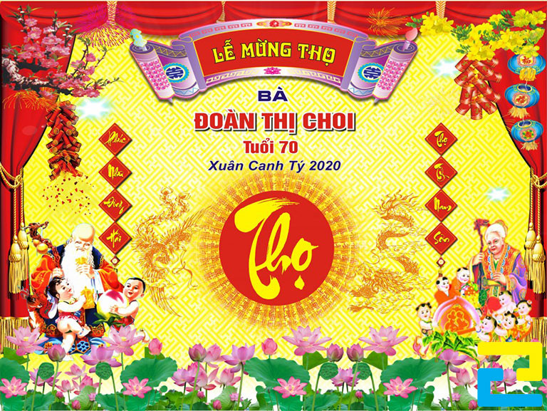 In Phông Bạt Mừng Thọ đẹp