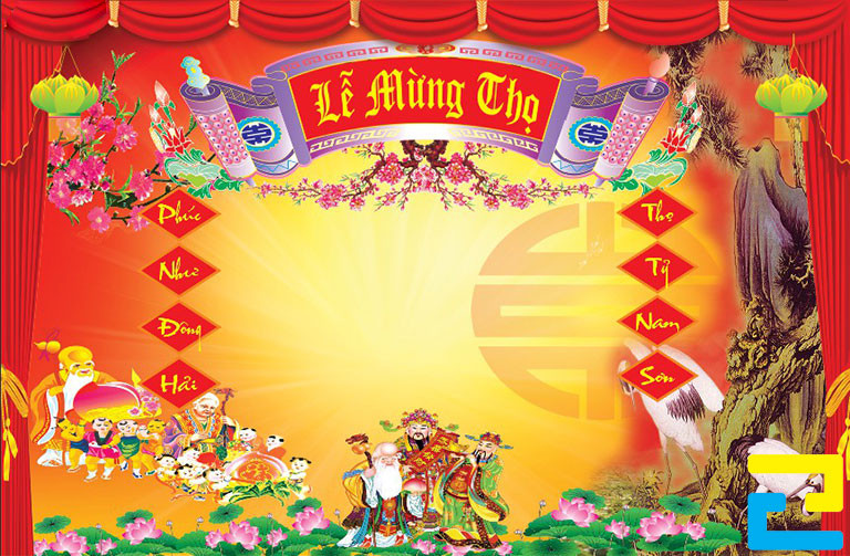 In Phông Bạt Mừng Thọ Thiết Kế đẹp