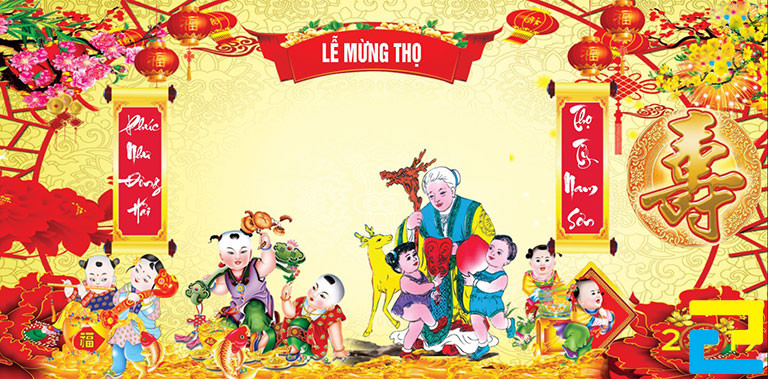 In Phông Bạt Mừng Thọ