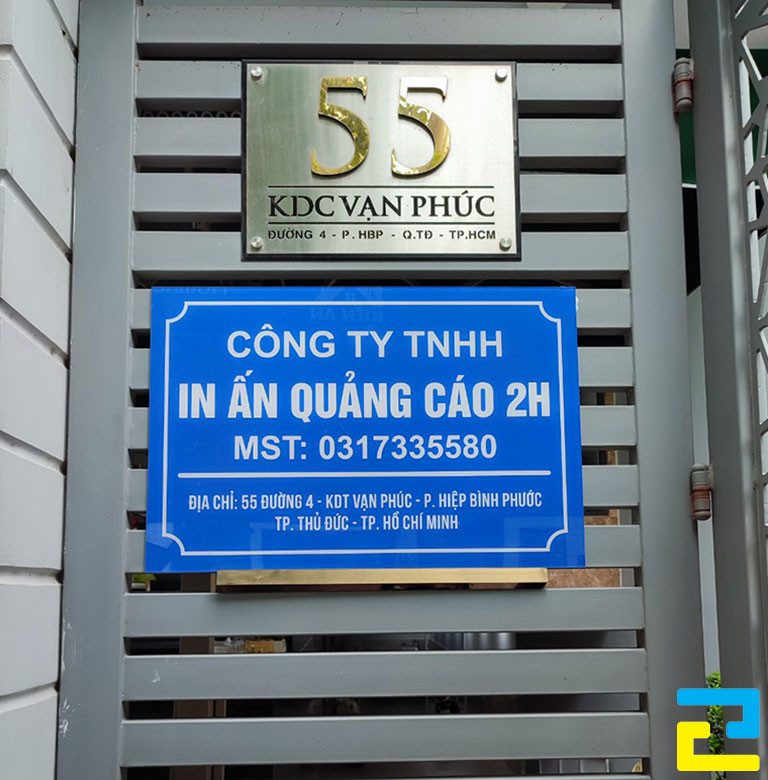 Văn phòng của Công Ty In Ấn Quảng Cáo 2H