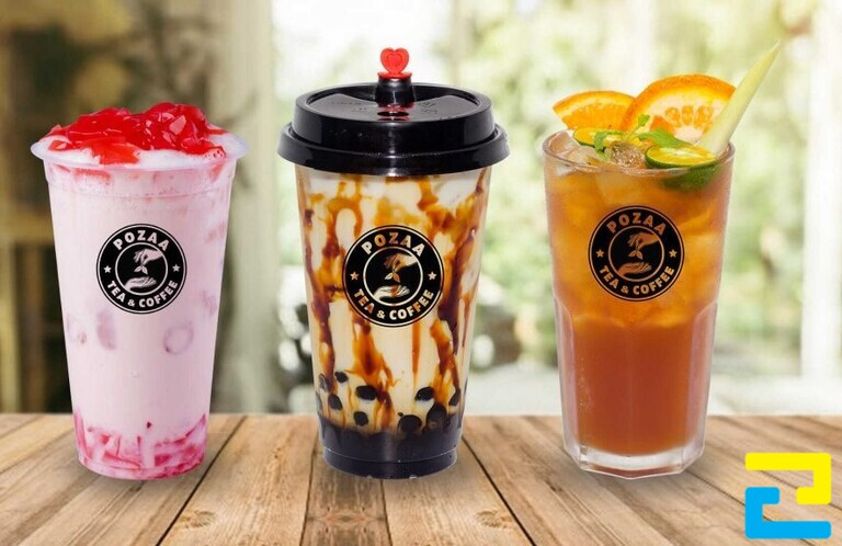 In tem logo dán trên ly nước