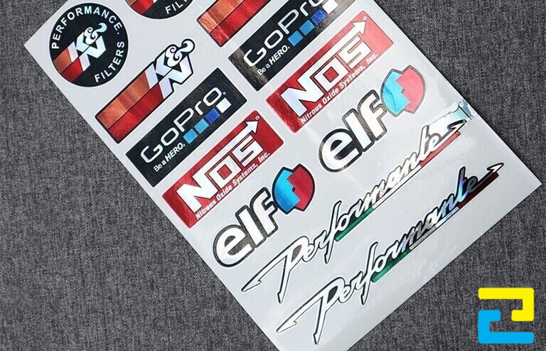 In logo dán trang trí xe máy