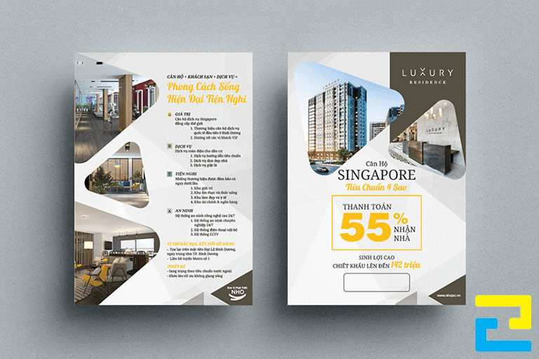 Kỹ thuật in AB thường được ứng dụng để in hai mặt cho các ấn phẩm như: In tờ rơi, in voucher, in card visit,...