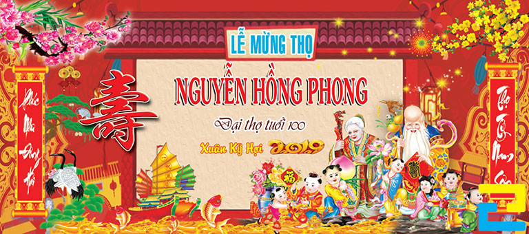 Mẫu In Phông Bạt Mừng Thọ đẹp